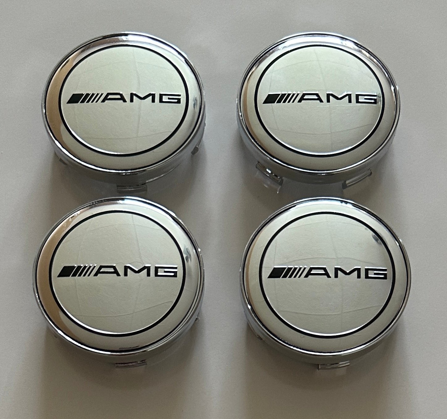 4 pcs (Set) 60mm - 2.36inch Silver AMG Wheel Center Hub Caps