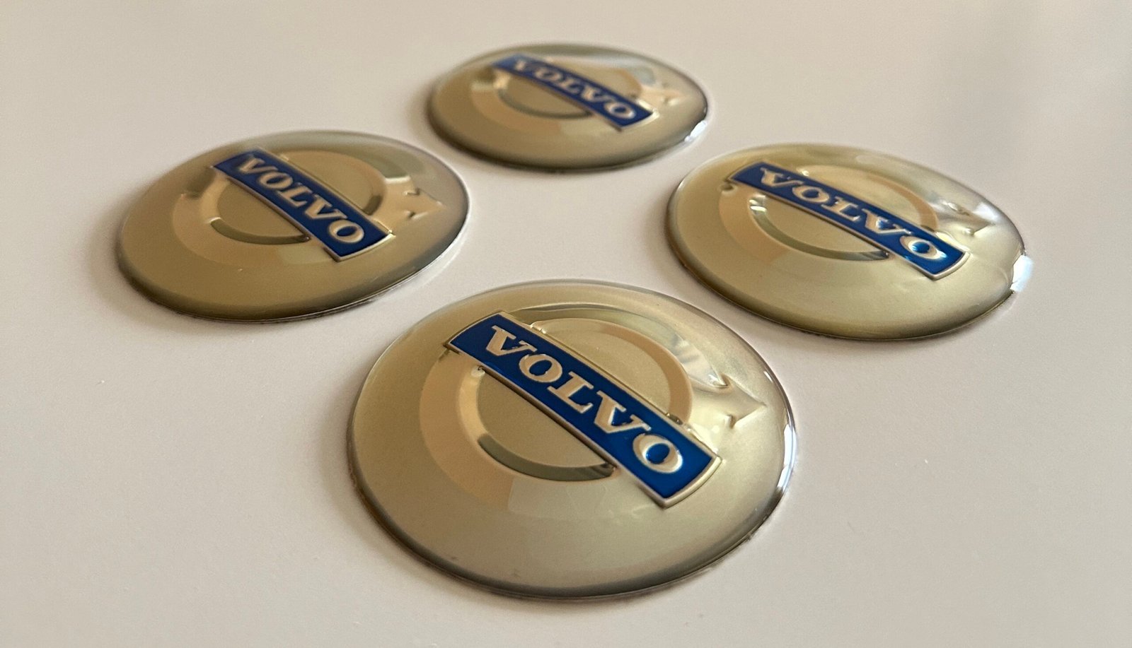 4 pcs (Set) 65mm - 2.56inch Silver Volvo Wheel Center Hub Caps Stickers - Image 3