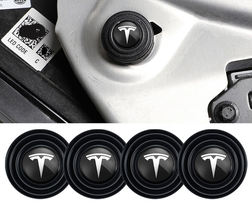 4 pcs (Set) Door Shock Absorbers for Tesla Model 3 Model X Model S Model Y, Soundproof Door Stickers, Door Trim, Bumper Pads