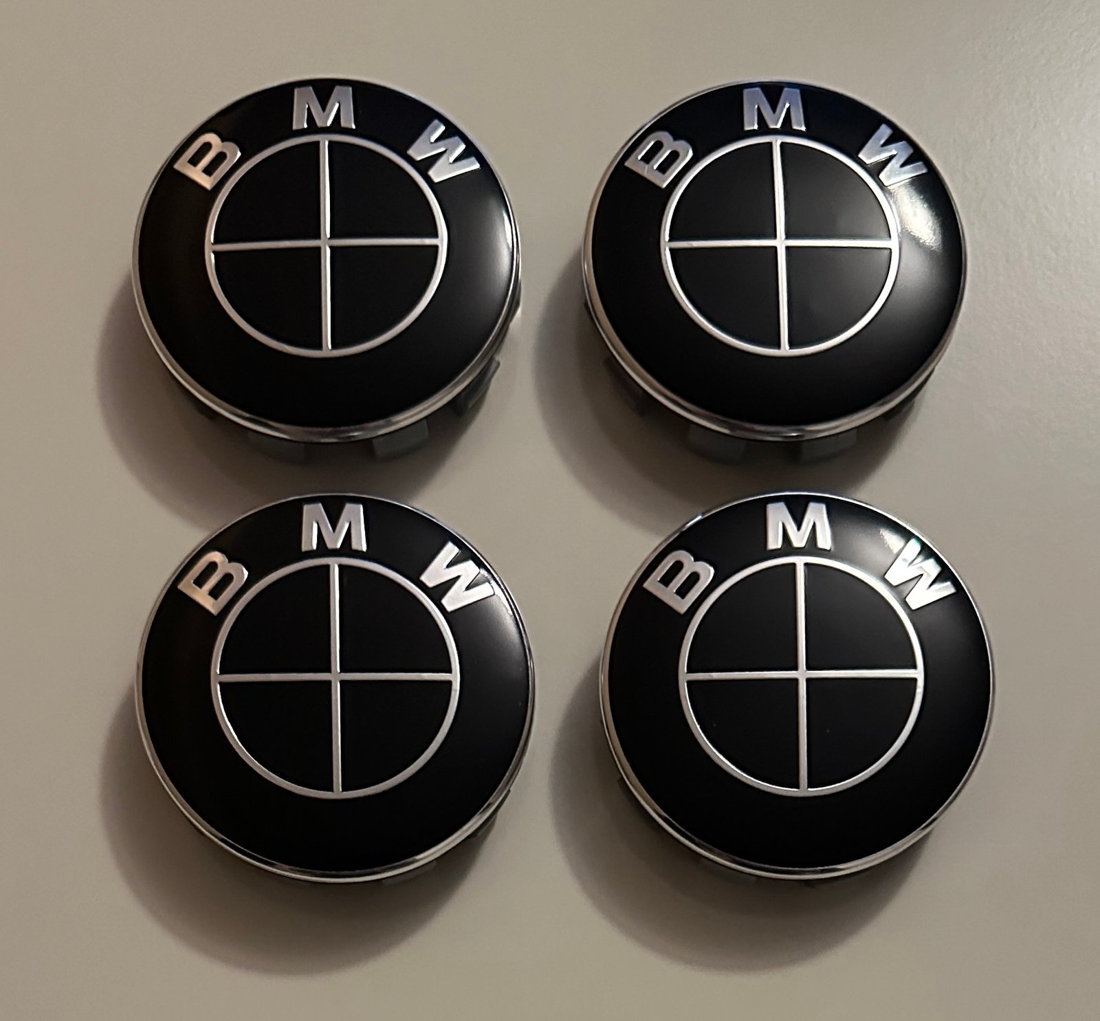 4 pcs (Set) 68mm - 2.68inch Full Black BMW Wheel Center Hub Caps (36136783536)