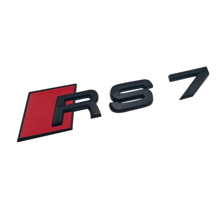 1 pcs Black Audi RS7 Metal Emblem Sticker