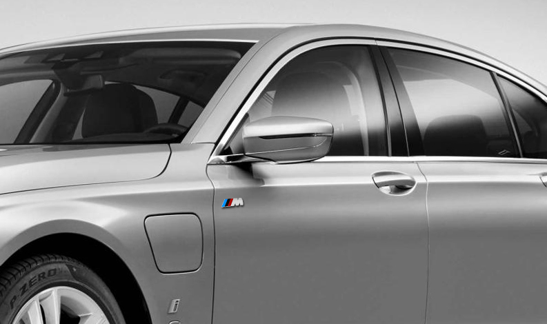 1 pcs Silver Glossy BMW M Performance Emblem Sticker Metal - Image 2