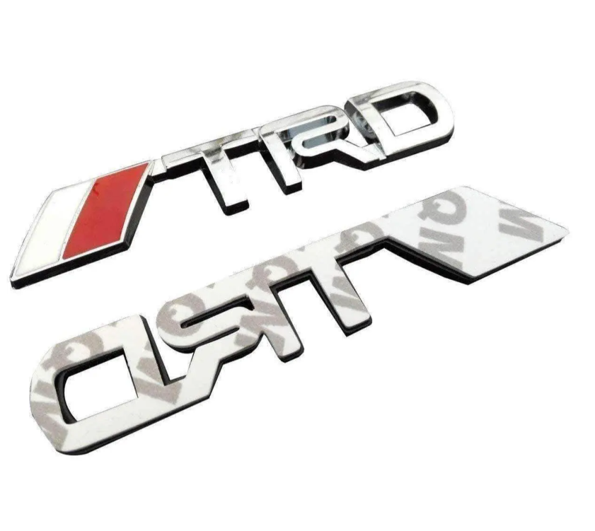 1 pcs Silver Toyota TRD Metal Emblem Sticker - Image 3