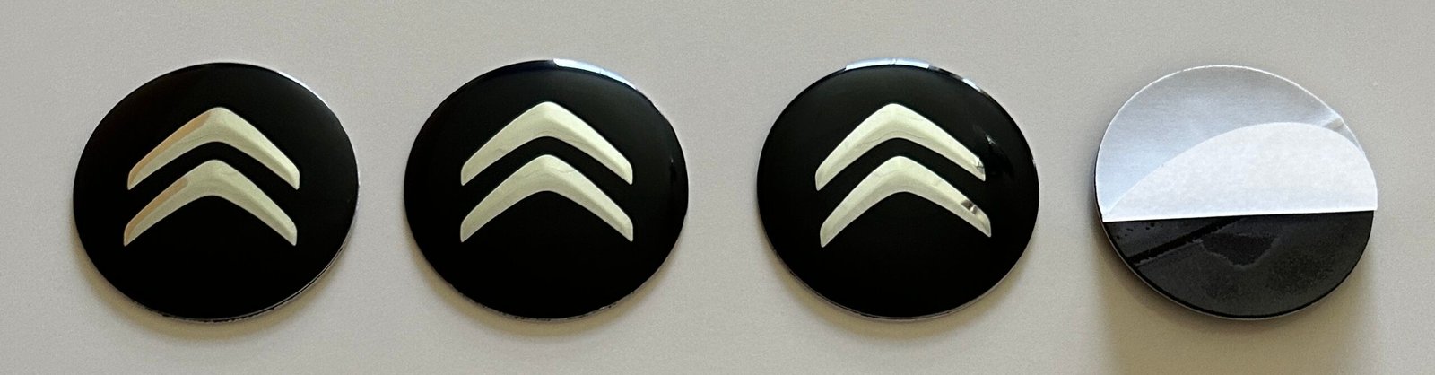 4 pcs (Set) 56mm - 2.20inch Black Citroen Wheel Center Hub Caps Stickers - Image 5