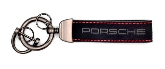 1 pcs High Quality Alcantara Porsche Keychain - Image 2