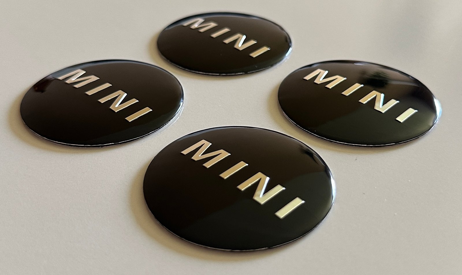 4 pcs (Set) 50mm - 1.97inch Black Mini Cooper Wheel Center Hub Caps Stickers - Image 3