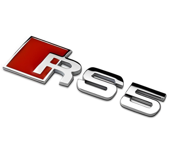 1 pcs Silver Audi RS5 Metal Emblem Sticker