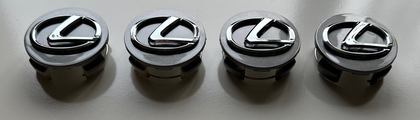 4 pcs (Set) 62mm - 2.44inch Gray Lexus Wheel Center Hub Caps - Image 4