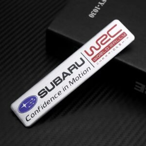 1 pcs Silver Subaru WRC Metal Emblem Sticker