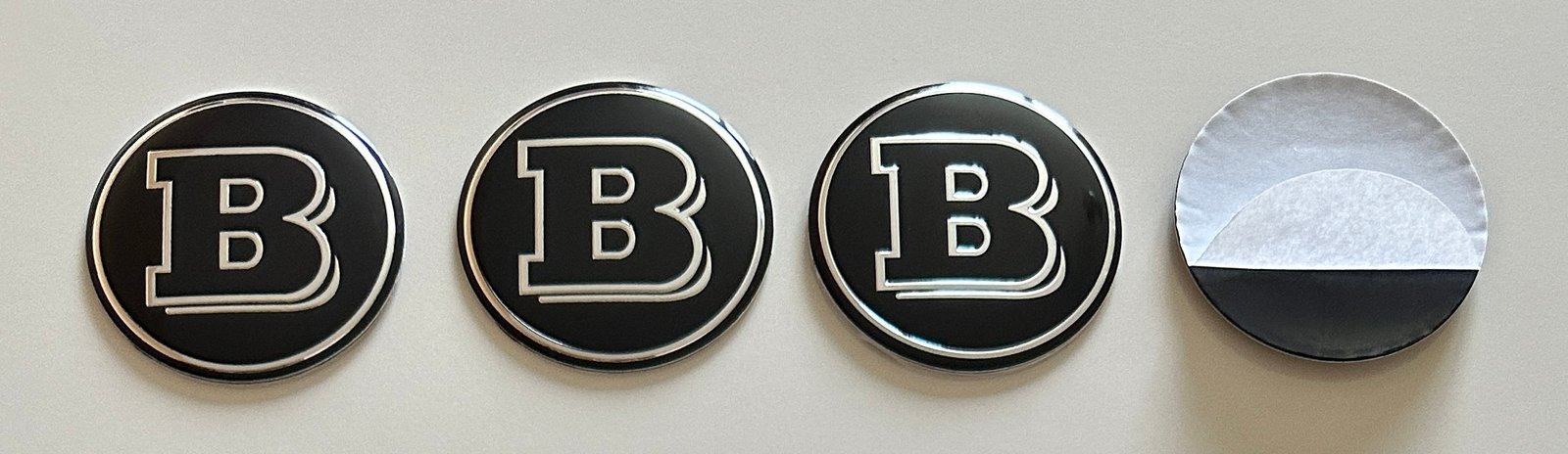 4 pcs (Set) 56mm - 2.20inch Black BRABUS Wheel Center Hub Caps Stickers - Image 5
