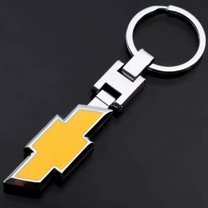 1 pcs High Quality Yellow Chevrolet Metal Keychain