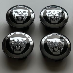 4 pcs (Set) 58mm - 2.28inch Black Jaguar Wheel Center Hub Caps