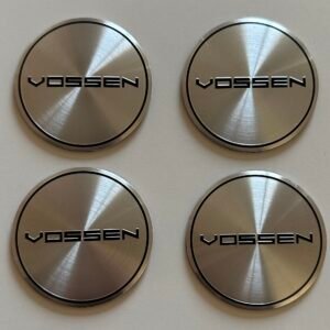 4 pcs (Set) 56mm - 2.20inch Silver Vossen Wheel Center Hub Caps Stickers