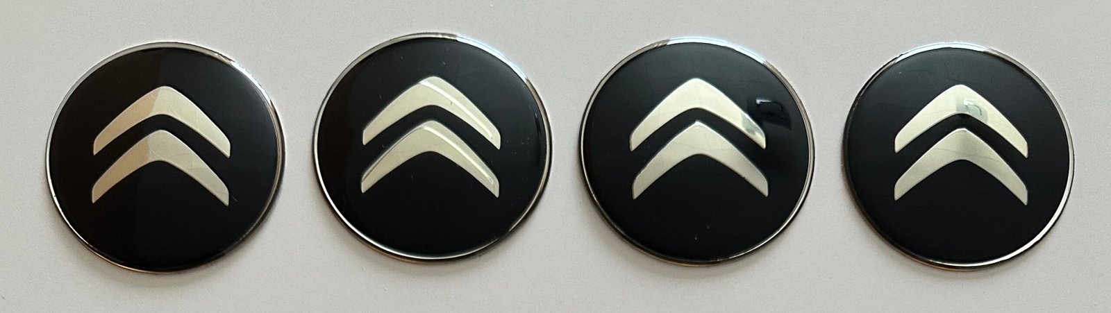 4 pcs (Set) 65mm - 2.56inch Black Citroen Wheel Center Hub Caps Stickers - Image 4