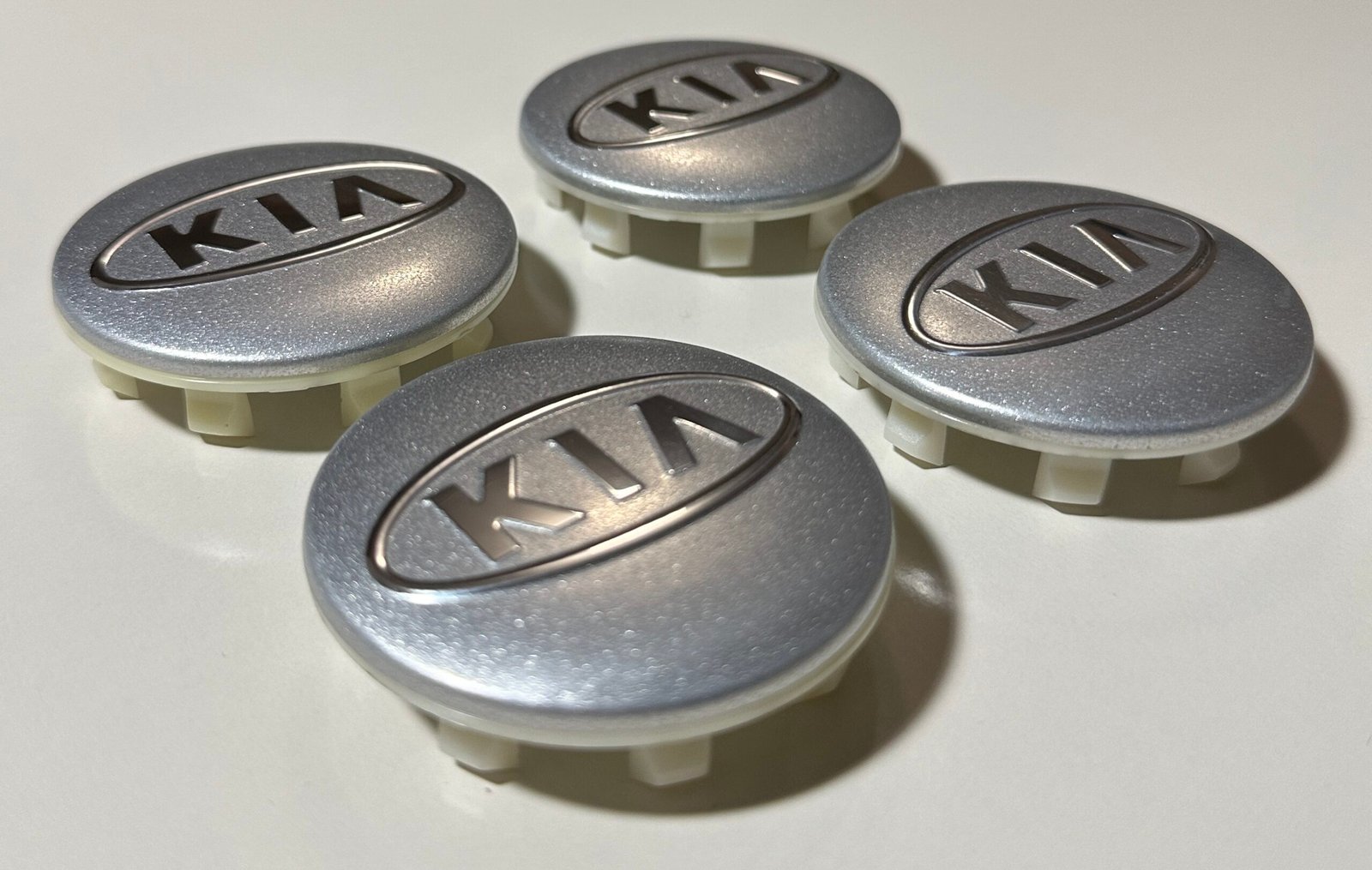 4 pcs (Set) 58mm - 2.28inch Silver KIA Wheel Center Hub Caps - Image 2
