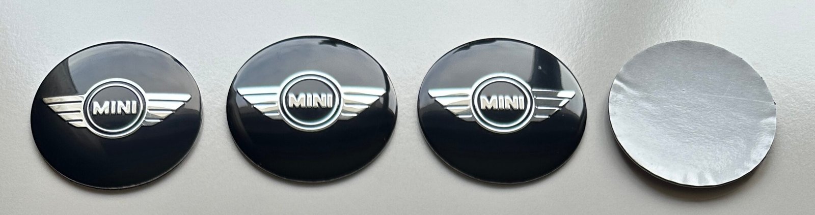 4 pcs (Set) 56mm - 2.20inch Black Mini Cooper Logo Wheel Center Hub Caps Stickers - Image 5