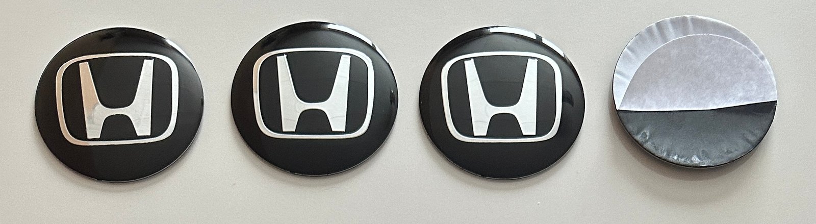 4 pcs (Set) 65mm - 2.56inch Black Honda Wheel Center Hub Caps Stickers - Image 5