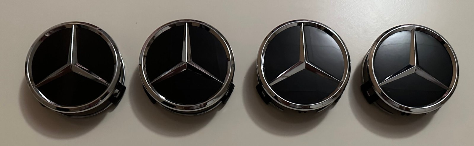 4 pcs (Set) 75mm - 2.95inch Black Mercedes Benz Star Logo Wheel Center Hub Caps - Image 4