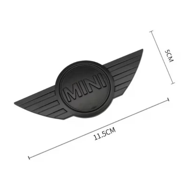 1 pcs Black Matte 3D Mini Cooper Metal Emblem Sticker for Hood & Trunk - Image 4