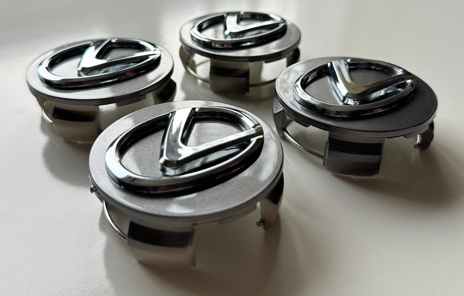 4 pcs (Set) 62mm - 2.44inch Gray Lexus Wheel Center Hub Caps - Image 2
