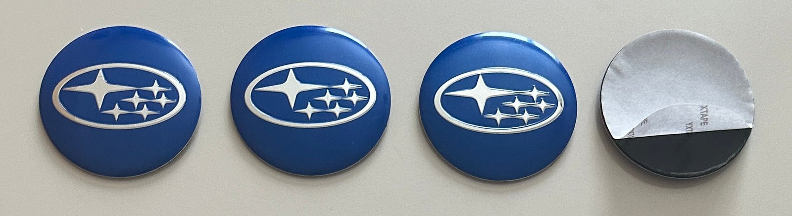 4 pcs (Set) 56mm - 2.20inch Blue Subaru Wheel Center Hub Caps Stickers - Image 5