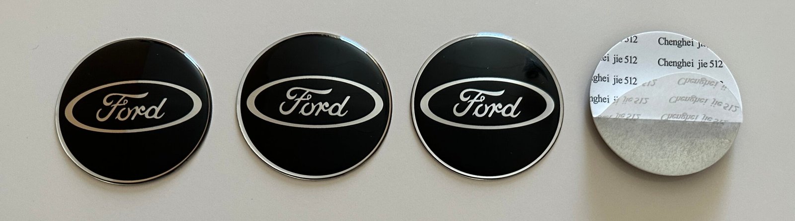 4 pcs (Set) 65mm - 2.56inch Black Ford Wheel Center Hub Caps Stickers - Image 5