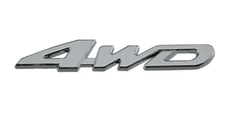 1 pcs Silver 4WD Metal Emblem Sticker