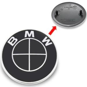 BMW Full Black Roundel Emblem Badge – 8132375 – 82mm / 74mm