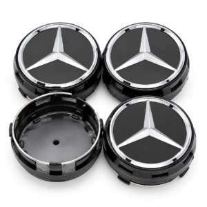 4pcs Matte Black Mercedes-Benz AMG 75mm Wheel Center Caps – A0004000900
