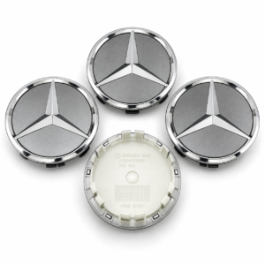 4pcs Gray Mercedes-Benz 75mm Wheel Center Caps – A0004003800