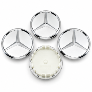 4pcs Matte Silver Mercedes-Benz 75mm Wheel Center Caps – A0004003800