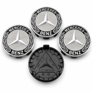 4pcs Black Mercedes-Benz 75mm Wheel Center Caps – A1714000025